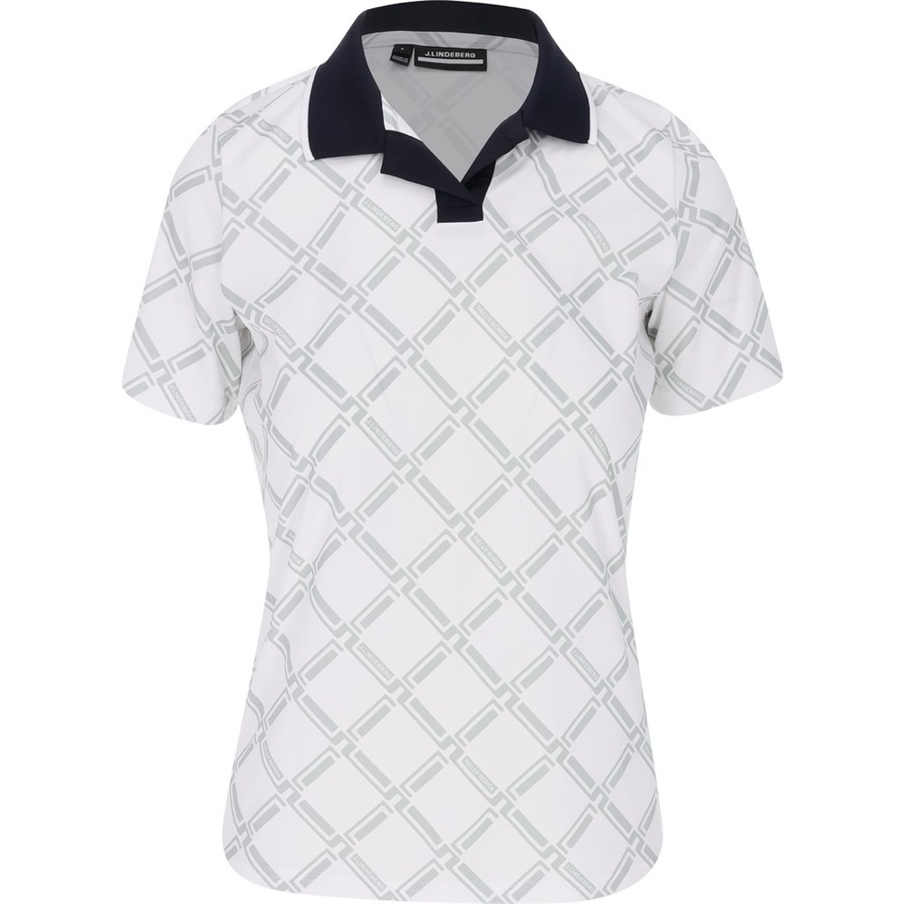 J.Lindeberg White and Gray Polo Shirt